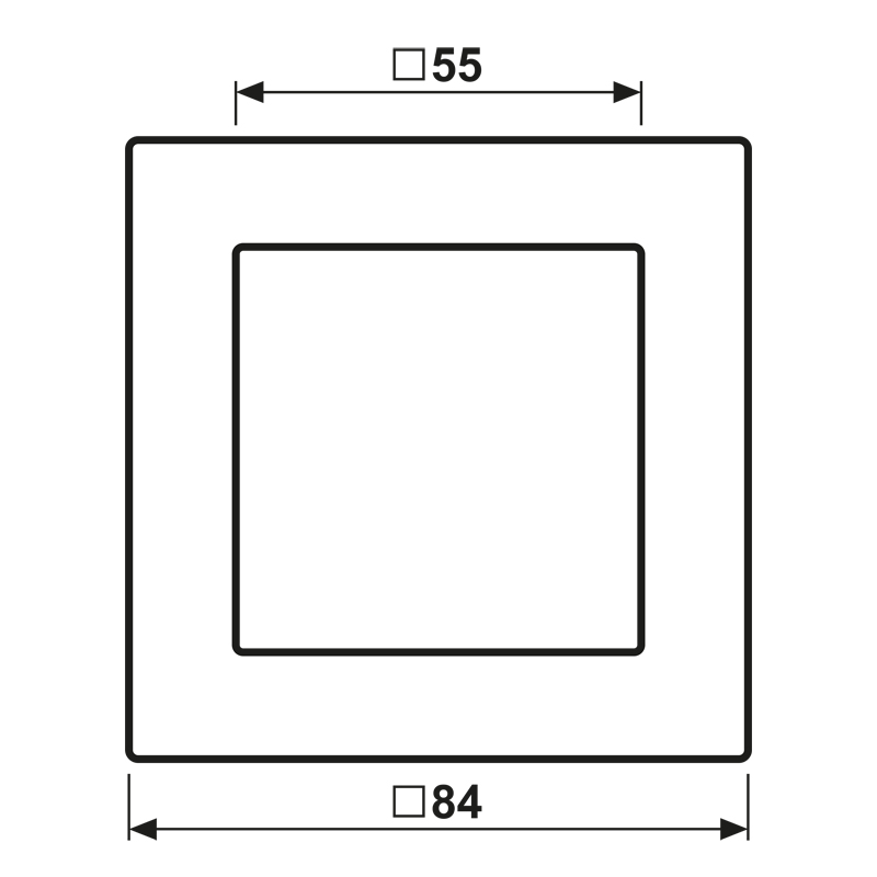 Einbaurahmen 1f aws glz A / A CREATION Glas f.GEB-K Unterputzmontage