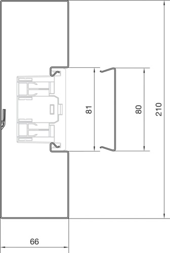 Geräteeinbaukanal ST 210x65mm vz 9030qmm GEB-K 2000mm