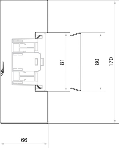 Geräteeinbaukanal ST 170x65mm vz 5420qmm GEB-K 2000mm