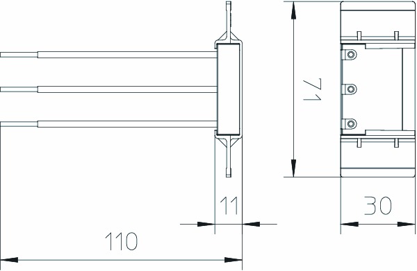 Überspannungsschutz 230VAC 230VDC 1,5kV 3p akust