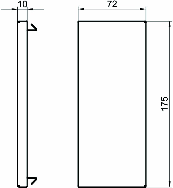 Endstück GEB-K 170x70mm ST li/re rws RAL9010 hfr besch