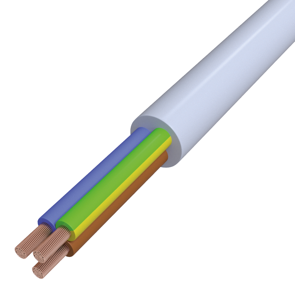 PVC-Schlauchleitung Eca H03VV-F 3G0,75 gr R100 Ø5,7mm Polyvinylchlorid (PVC)