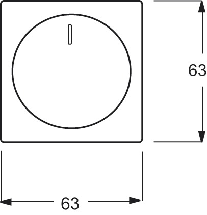 Drehknopf Symbol Dimmer anth glz Lichtausl Kontrollfenster/Lichtauslass