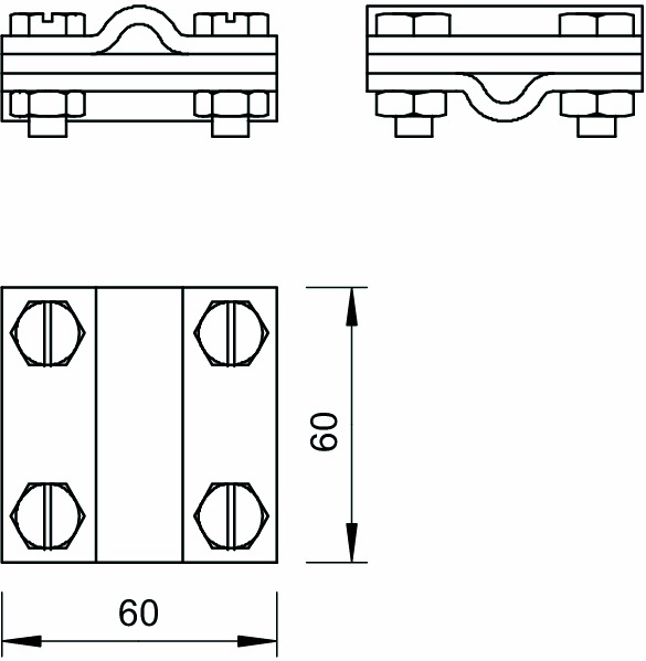 Kreuzverbinder V4A unbeh Edelstahl (V4A) SKT-Schr