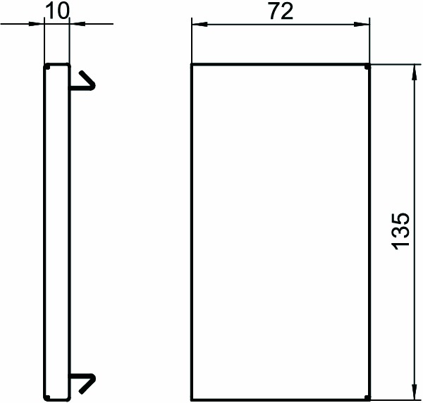 Endstück GEB-K 130x70mm ST li/re rws RAL9010 hfr besch