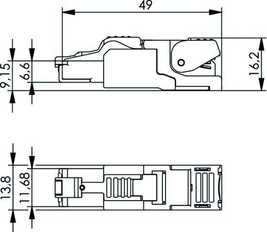 Modular-Stecker Cat6 MFP8 T568 B RJ45 27-22AWG Schirm Litze massiv