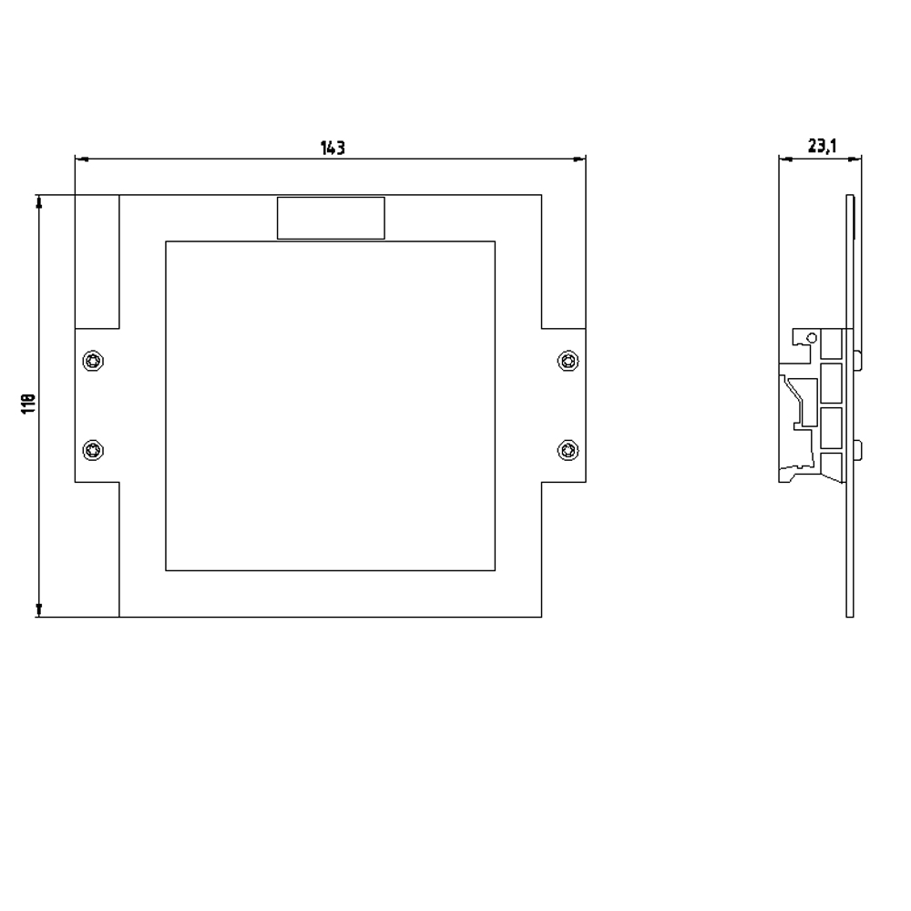 Hutschienenadapter PAC TMP TS35 ger Metall