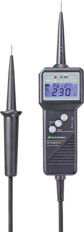 Spannungsprüfer 2p CAT.IV 0-1200V Batt LED/LCD Drehfeldrichtungsanzeige 1999Ohm