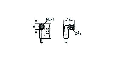 Sensor-Aktorkabel 3p 5m M8 Female abgew Polyvinylchlorid (PVC)