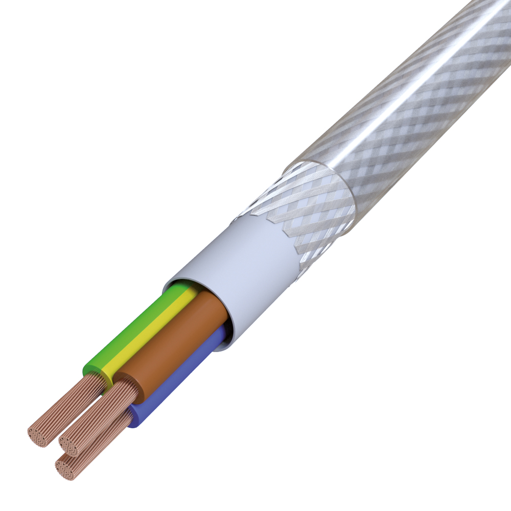 PVC-Steuerleitung Eca YSLYCY-JB 3x2,5 tra TRS gesch transp Ø10,6mm Farbe