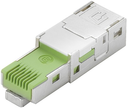 Modular-Stecker Cat5 RJ45 26-22AWG Litze Feldkonf Schirm massiv f.Rundkabel