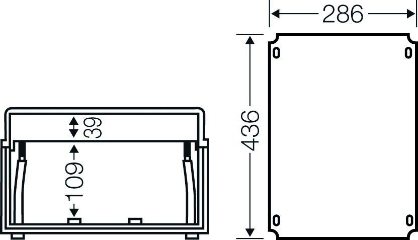 Einbauplatte Kst 286x436mm gr