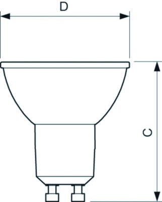 LED-Reflektorlampe GU10 MASTER PAR16 ws 5,5W 2700K 355lm dimmbar 25° AC Ø50x54mm