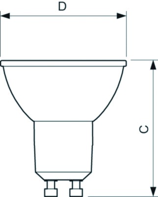 LED-Reflektorlampe GU10 MASTER PAR16 ws 5,5W 3000K 375lm dimmbar 25° AC Ø50x54mm