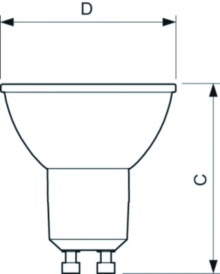 LED-Reflektorlampe GU10 MASTER PAR16 ws 5,5W 2700K 355lm dimmbar 36° AC Ø50x54mm