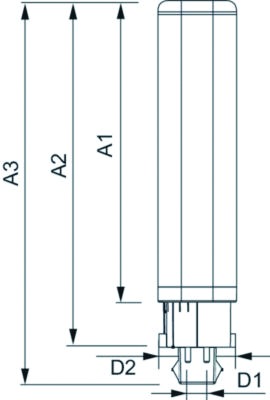 LED-Röhrenlampe G24q-1 CorePro 4,5W ws F 4000K 500lm mattiert 120° AC Ø34x131mm