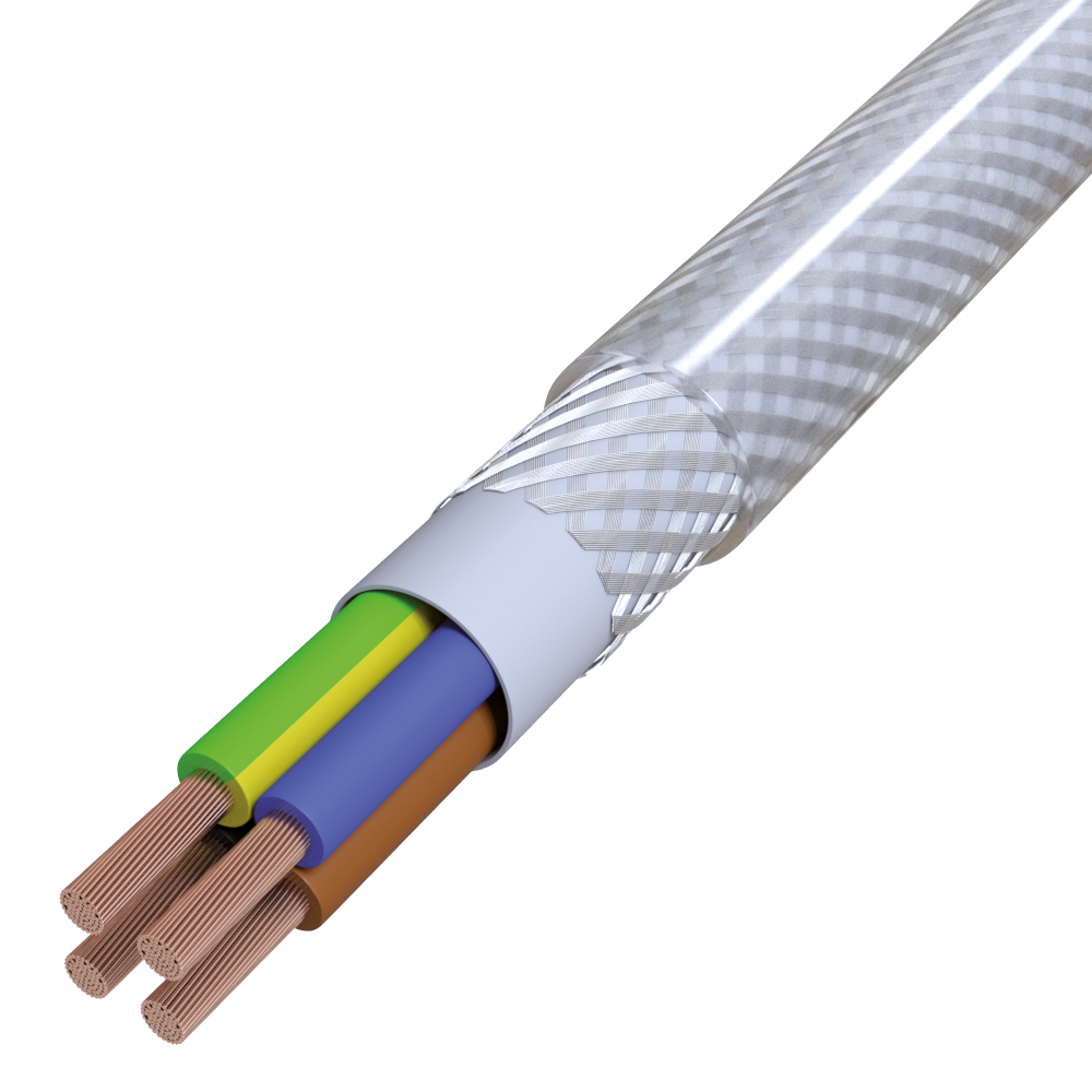 PVC-Steuerleitung Eca YSLYCY-JB 4G1 tra TRS gesch transp Ø9,5mm Farbe -5-70°C