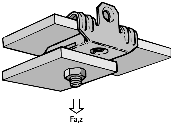 Trägerklammer M6 3-7mm Federst besch