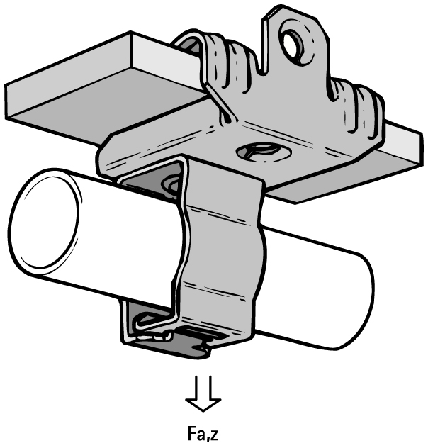 Trägerklammer Ø23-25mm 8-12,5mm Federst besch