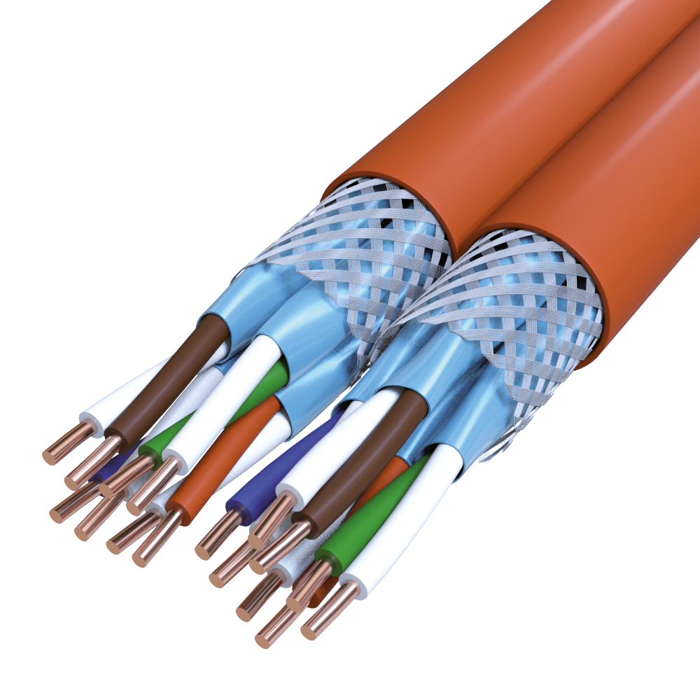 LAN-Kabel Cat7 Dca hfr FABER DATALINE Duplex Halogenfrei nach EN IEC 60754-1