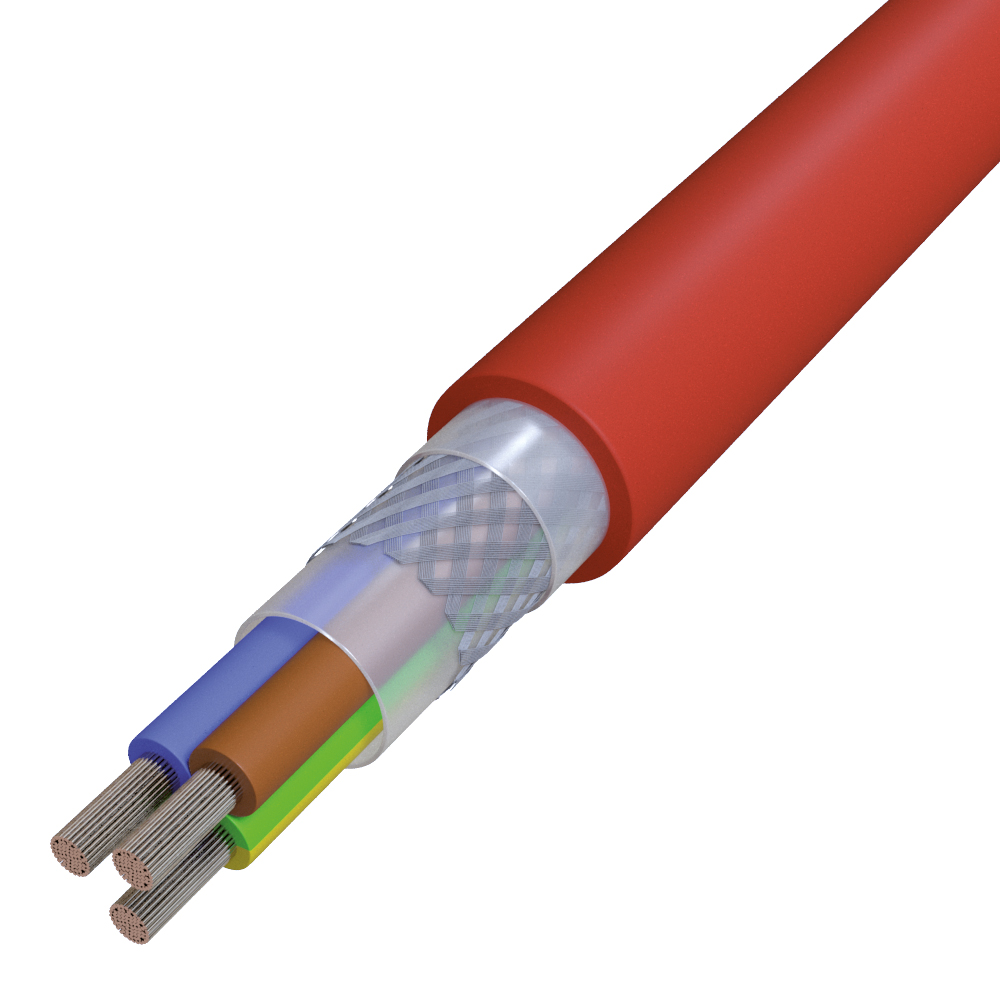 Gummischlauchleitung SIHF-C-SI-J 3G0,5 rt-br gesch TRS Polyvinylchlorid (PVC)