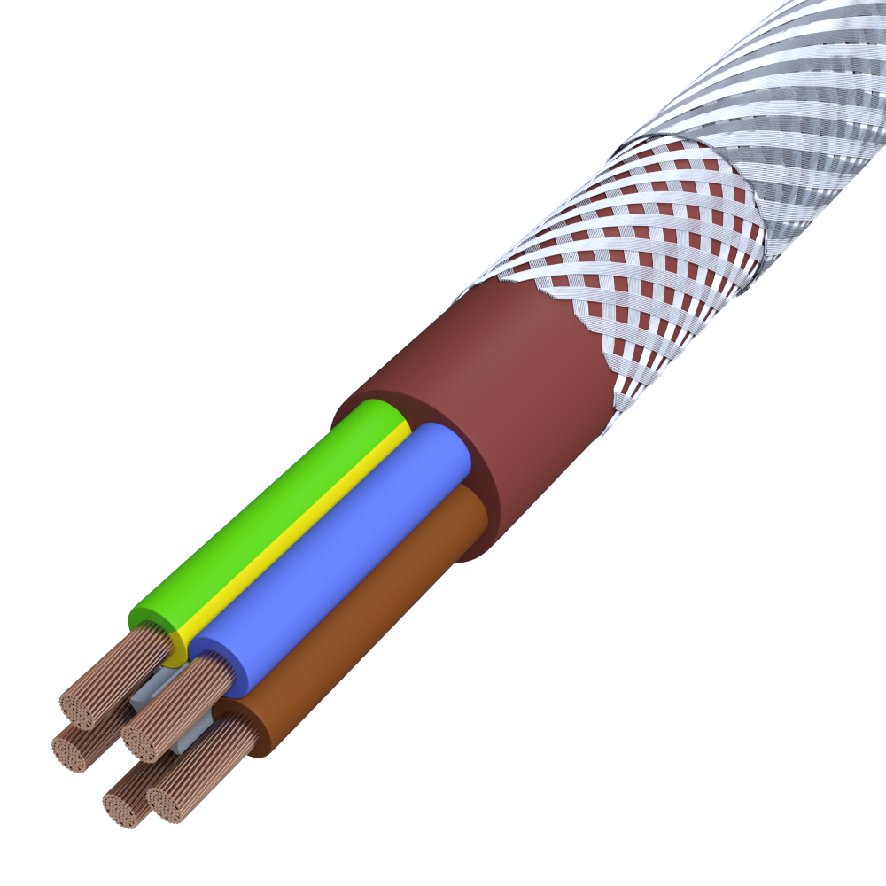 Gummischlauchleitung Eca SIHF-GL-P-J 5G4 rt-br Halogenfrei nach EN IEC 60754-1