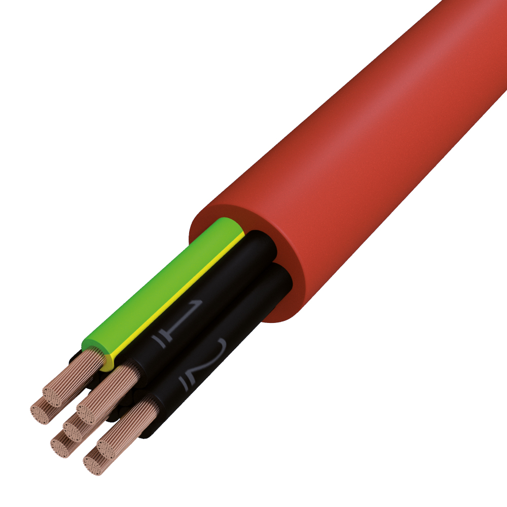 Gummischlauchleitung SIHFS-J 7G1,5 sw TR1T Halogenfrei nach EN IEC 60754-1