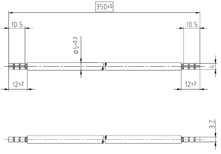 Verdrahtungsbrücke 1ph 350mm 6qmm Stift isol sw