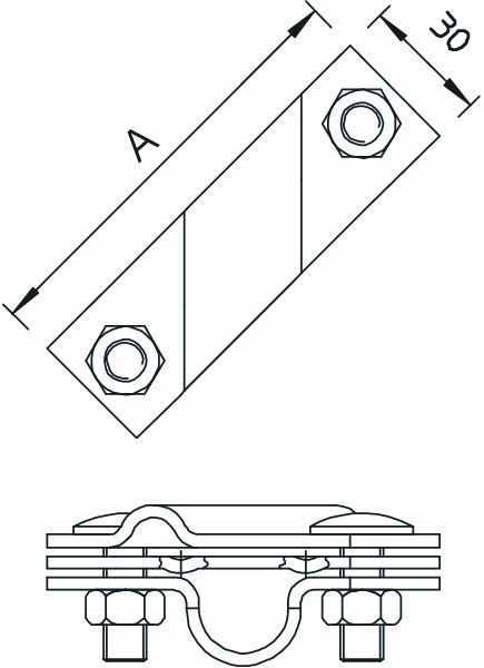 Anschlussschelle V4A Ø20 8-10mm unbeh Edelstahl (V4A)