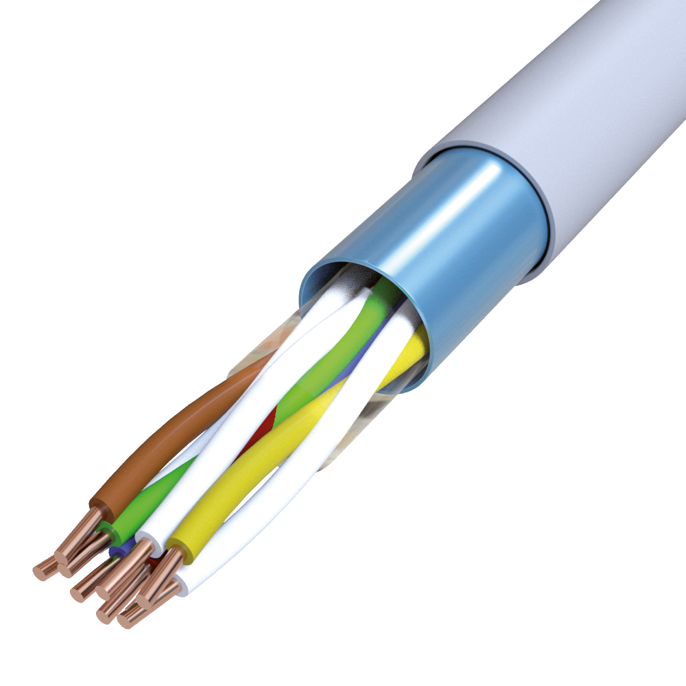 Fernmeldekabel Eca JE-YSTY 4x2x0,8 gr TRS Kl.1 &#x3D; eindrähtig Farbe + Ringe