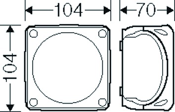 Klemmenkasten 2,5qmm 5f Kst 104x104x70mm AP 8einf IP66 hfr