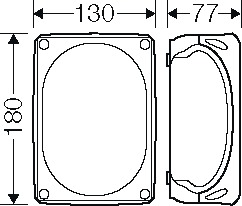 Abzweigdose IP66 10qmm 180x130x77mm gr Kst Wand/Decke hfr