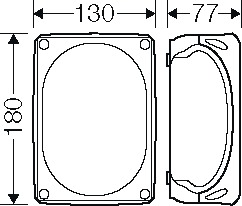 Klemmenkasten 6qmm 5f Kst 180x130x77mm AP 10einf IP66 hfr