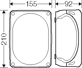 Klemmenkasten 10qmm 5f Kst 210x155x92mm AP 10einf IP66 hfr