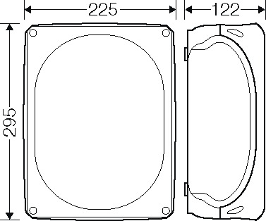 Klemmenkasten 35qmm 5f Kst 225x295x122mm AP 12einf IP66 hfr