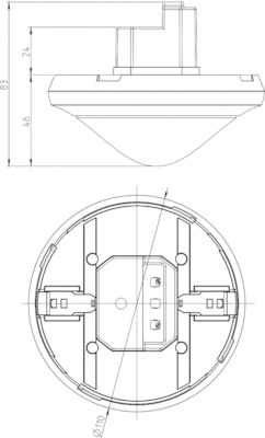 Präsenzmelder UP 360° 110-230V ws mt IP54 Fernbedienbar 2300W HLK-Ansteuerung