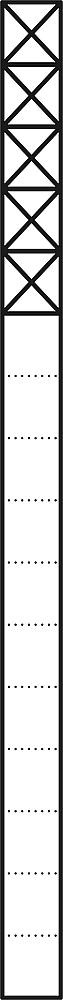 Kommunikations-Säule Alu freisteh anthgr 5mod 211x1644x130mm 230 V-Integration