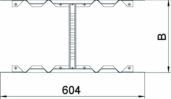 Gelenkverbinder ST Schraubverb 200x60mm Geeignet für Kabelleiter 604mm