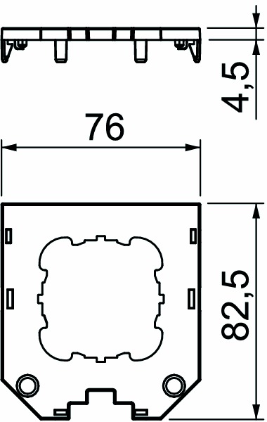 Abdeckplatte PA 82,5mm 11fÖffn sw Tragering Polyamid (PA)