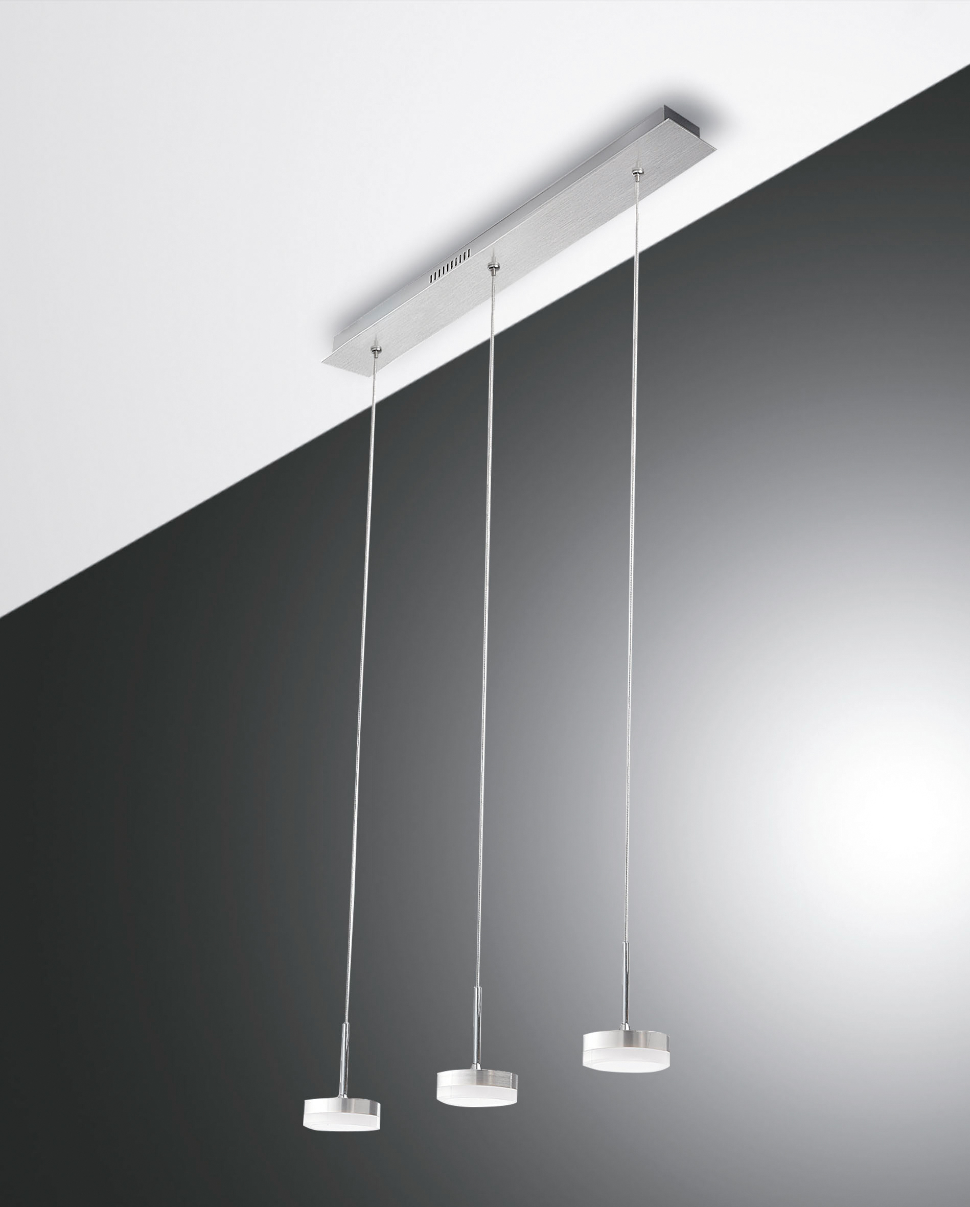 LED-Pendelleuchte 24W Dunk 3000K 2260lm alu 3LEDs LED nicht  