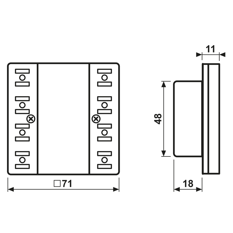 Tastsensor KNX LS UP 2pkt inkl.Ankoppl Mit Busankopplung m.LED-Anz m.Display