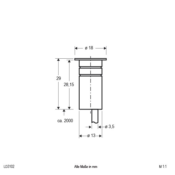 LED-Bodeneinbauleuchte 0,2W 3000K IP68 Konv LED nicht austauschbar 1LED edst