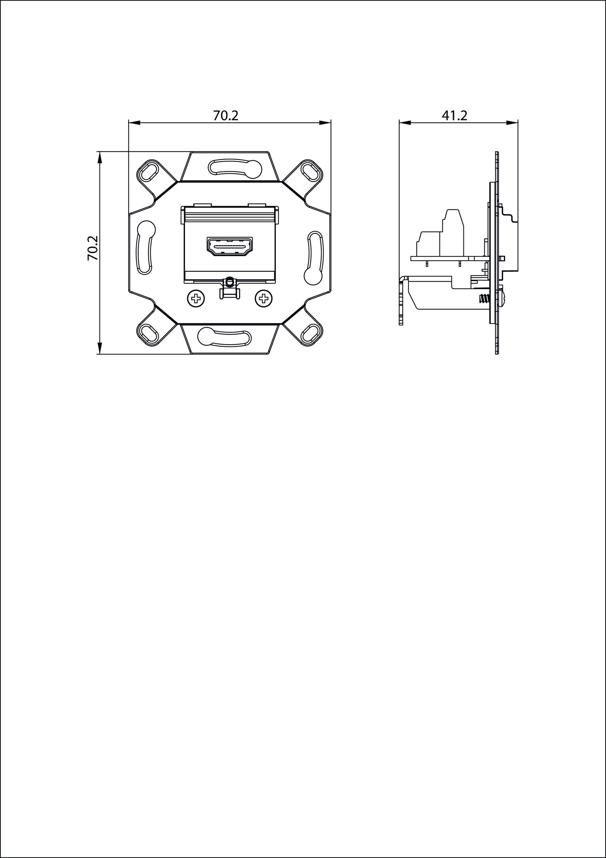 Tragring HDMI 1f aws mt Schraubbef ohne