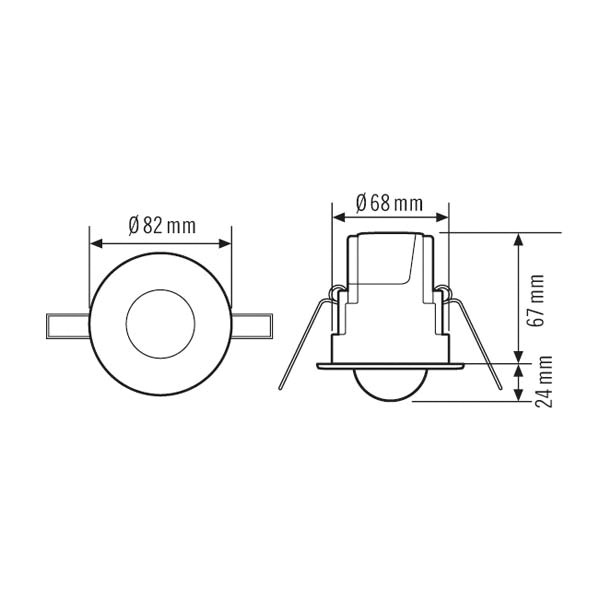 Bewegungsmelder UP 360° Compact express 230V opal IP40 Fernbedienbar 2300W