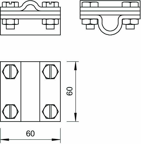 Kreuzverbinder V4A unbeh Edelstahl (V4A) SKT-Schr