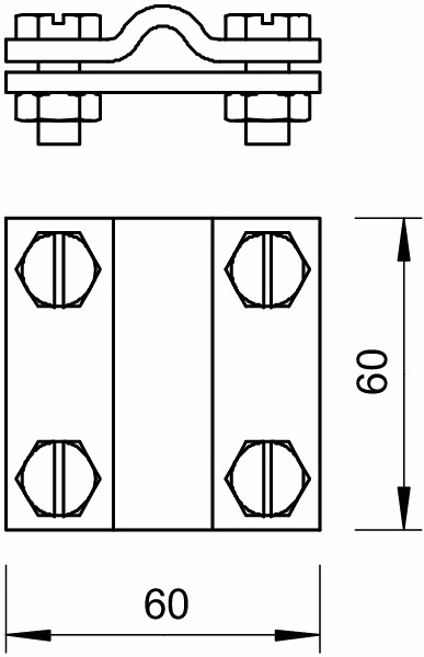 Kreuzverbinder V4A unbeh Edelstahl (V4A) SKT-Schr