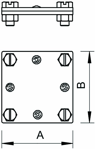 Kreuzverbinder V4A unbeh Edelstahl (V4A) SKT-Schr