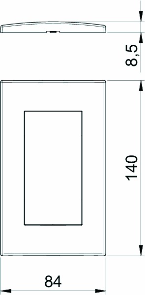 Einbaurahmen 2f rws mt Kst f.GEB-K