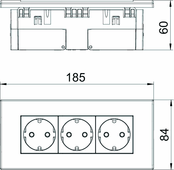 Steckdose 3f ws mt GEB-K IP20