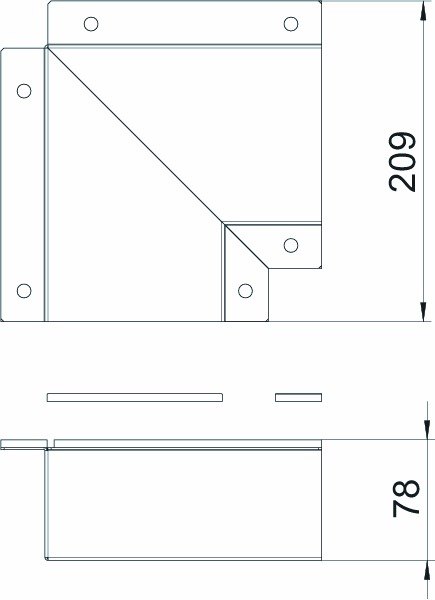 Flachwinkel BS-K 90° I90 I90I:110x70mm vz 70x110mm schraub